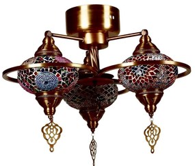 Lustră aplicată YENI 3xE27/40W/230V alamă