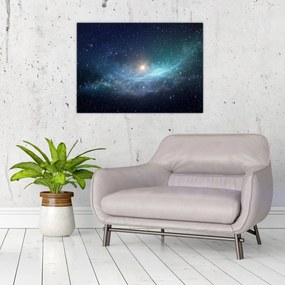 Tablou pe sticlă - Stele și nebuloase (70x50 cm)