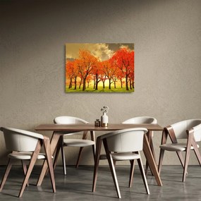Tablou pe sticlă - Toamna (70x50 cm)