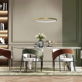 Lustră LED pe cablu ROTONDA LED/27W/230V aurie