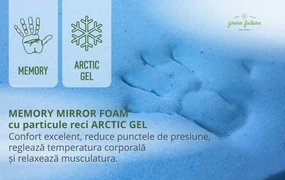 Topper 140x70x4 cm Spuma Memory cu particule Arctic Gel si Jacquard pentru pat copii 2-8 ani - ASC30029884