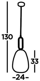 Lustră pe cablu ELIXIR 1xE27/60W/230V transparentă Searchlight 43581-1SN