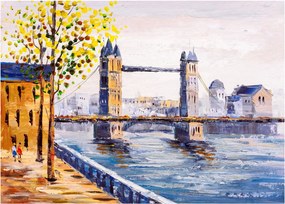 Tablou - Pictură oraș (70x50 cm)