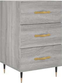 vidaXL Noptieră, gri sonoma, 40x40x66 cm, lemn compozit