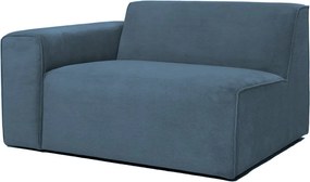 Modul pentru canapea albastru cu tapițerie din catifea reiată (cu colț pe partea stângă ) Sting – Scandic