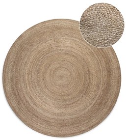 Covor în culoare naturală reversibil rotund din iută ø 100 cm Braided Grey – Hanse Home