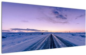 Tablou - autostrada iarna (120x50 cm), în 40 de alte dimensiuni noi