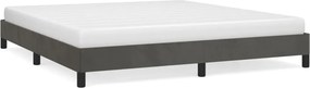 vidaXL Cadru de pat fără saltea, gri închis, 160x200 cm, catifea