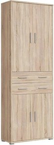 Dulap OFFICE, stejar sonoma, PAL laminat, cu 4 usi si 2 sertare, 79x35
