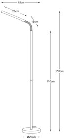 Lampadar LED GILLY LED/5W/230V alb Lucide 36712/05/31