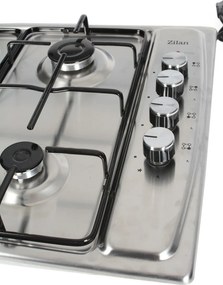 Plita incorporabila Zilan ZLN1918 GPL si Gaz natural 58x50 cm, 3 ochiuri, 1 ochi electric, duze de schimb incluse, aprindere electrica, Inox