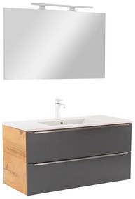 Mobilier complet de baie Vario Trim 100 stejar-antracit