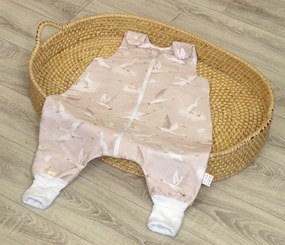 Sac de dormit cu picioare, bumbac de vara, 1 Tog, Gasca bej, S, 6-24 luni