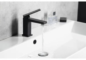 Sapho - Baterie pentru lavoar LATUS, 14 cm, negru mat