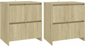 vidaXL Servante, 2 buc., stejar sonoma, 70x41x75 cm, lemn prelucrat