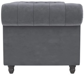 Canapea gri închis extensibilă cu tapițerie din catifea 236 cm Felix – Støraa