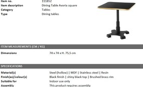 Masa bistro design LUX Avoria Square 111852 HZ