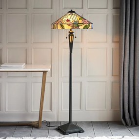 Endon 64383 - Lampă de podea Tiffany WILLIOW 2x E27/60W/230V, Ø 42,5 cm