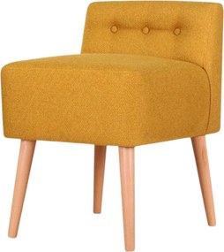 Taburet MOOUV 9101, stofa clasica galben, 43x43x43 cm