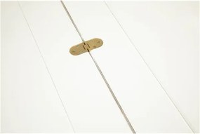 Masa pliabila, L90(180) 90 H80 cm, culoare alb antic, Lemn masiv