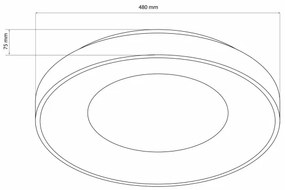 Plafonieră LED dimabilă WITOLD LED/72W/230V 3000-6000K IP44 + telecomandă