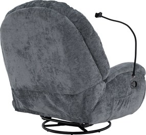 Scaun pivotant de lux, cu balansare, gri, DELMOR