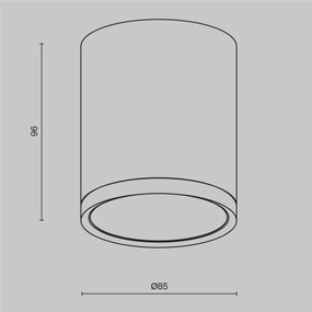 Spot Maytoni C086CM-GX53-MRD-BG HOOP 1xGX53/15W/230V negru/auriu