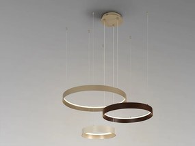 Lustra cu 3 inele colorate LED CCT si telecomanda Halos