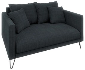 Canapea gri închis cu tapițerie din chenille 140 cm Freya – Ropez