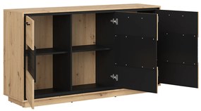 Dulap Pont KOM3D (Stejar artisan + Negru mat). 1063041