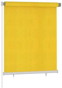 Jaluzea tip rulou de exterior, galben, 120x140 cm, HDPE Galben, 120 x 140 cm