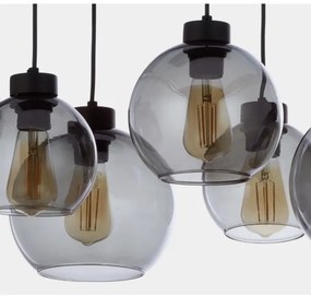 Lustră pe cablu CUBUS 6xE27/60W/230V neagră