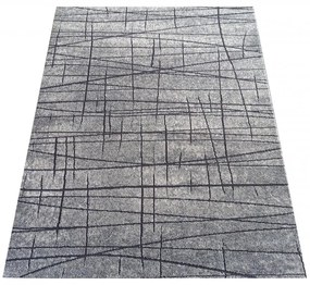 Covor gri abstract modern Lățime: 80 cm | Lungime: 150 cm
