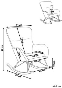 Fotoliu balansoar Esmae (roz). 1078719