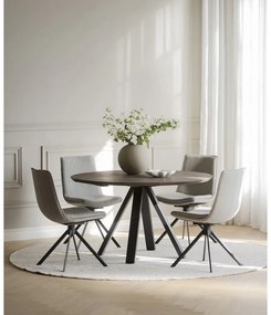 Scaune de dining bej rotative 2 buc. Lowell - Rowico