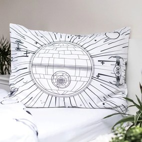 Lenjerie de pat din bumbac fosforescentă pentru copii pentru pat de o persoană 140x200 cm Star Wars – Jerry Fabrics