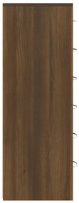 Servanta cu 6 sertare, stejar maro, 50x34x96 cm, lemn 1, Stejar brun