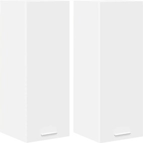 vidaXL Dulap suspendat cu ușă 2 pcs Alb 30 x 31 x 80 cm Lemn compozit