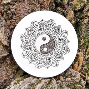 DUBLEZ | Mandala gravată pentru perete – Yin Yang