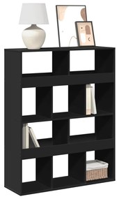vidaXL Bibliotecă, negru, 100x33x125,5 cm, lemn prelucrat
