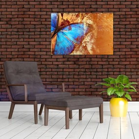 Tablou - Fluture albastru (90x60 cm)