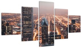 Tablou cu metropolă luminată (125x70 cm), în 40 de alte dimensiuni noi