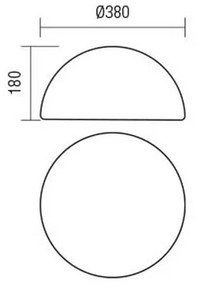 Redo 90167 - Lampă de exterior BLOB, 1xE27/23W/230V, Ø 38 cm, IP65, albă