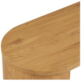 Masă consolă în culoare naturală cu aspect de lemn de stejar 38x114 cm Bibione – House Nordic
