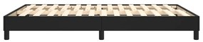 Cadru de pat box spring, negru, 140x200 cm, piele ecologica Negru, 25 cm, 140 x 200 cm