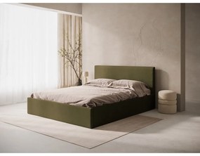 Tăblie de pat verde tapițată 210,5x100 cm Remo – Micadoni