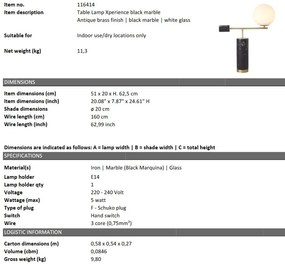 Lampa de masa design LUX Xperience negru