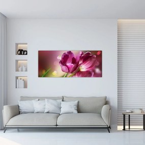 Tablou cu lalele roz (120x50 cm), în 40 de alte dimensiuni noi