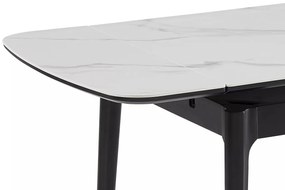 Masa extensibila Sento alb/negru L120-180xl80 cm