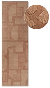 Covor tip traversă maro țesut manual din lână 80x250 cm Alexis – Villeroy&amp;Boch
